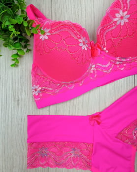 CONJUNTO REFORÇADO DE RENDA PINK